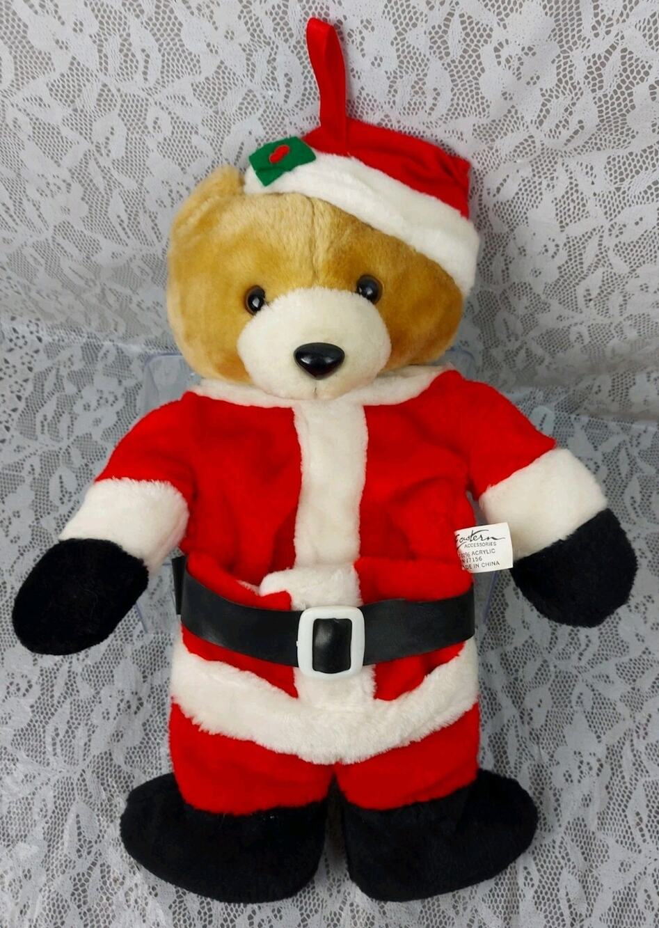 Christmas Teddy Bear Stocking Eastern Accessories 20" Plush Needs Repair Vintage